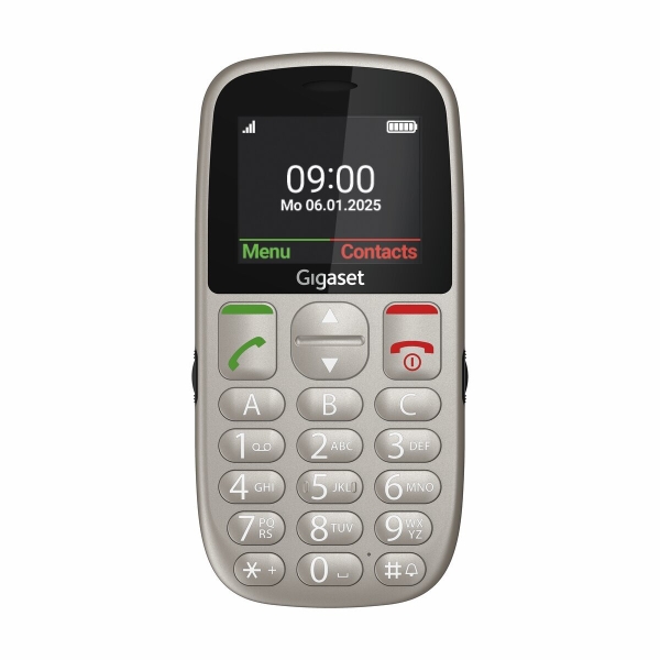 Gigaset GL395 Telefono Movil para Mayores Pantalla 2.2\" - IP44 - Base de Carga - Color Gris