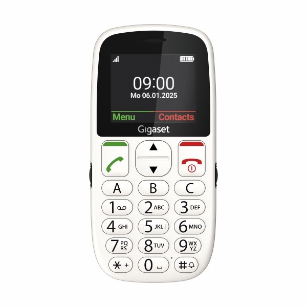 Gigaset GL395 Telefono Movil para Mayores Pantalla 2.2\" - IP44 - Base de Carga - Color Blanco
