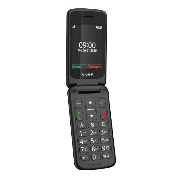 Gigaset GL595 Telefono Movil para Mayores Pantalla 2.8\" -Tipo Concha - IP44 - Base de Carga - Color Negro