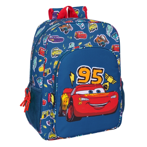 Safta Cars \"Racing\" Mochila - Adaptable a Carro - Asa de Mano - 33x42x14cm - Color Azul