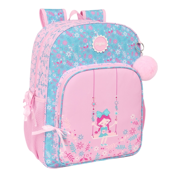 Safta Global Kids \"Swing\" Mochila - Adaptable a Carro - Asa de Mano - 33x42x14cm - Color Rosa