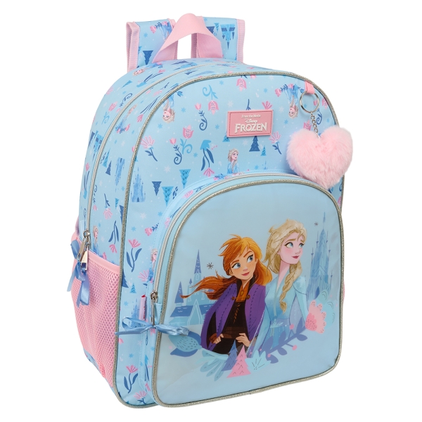 Safta Frozen \"Ice Magic\" Mochila - Adaptable a Carro - Asa de Mano - 33x42x14cm - Color Azul