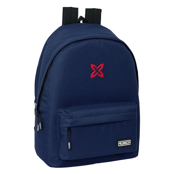 Safta Munich Basicos Mochila para Portatil 15.6\" - Conector USB - 2 Compartimentos - 31x44x18cm - Color Azul Marino