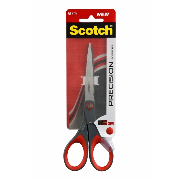 Scotch Tijeras de Precision - 18cm - Color Negro/Rojo