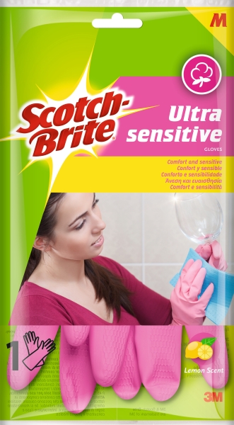 Scotch-Brite Ultra-Sensitive Guantes Multiuso - Talla Mediana - Perfumados - Color Rosa Scotch-Brite Ultra-Sensitive Guantes Multiuso - Talla Mediana - Perfumados - Color Rosa