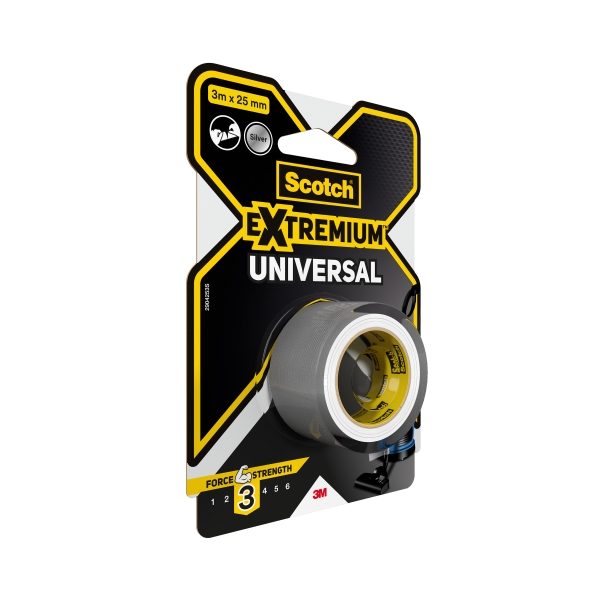 Scotch Extremium Universal Cinta Adhesiva Americana - 3m x 25mm - Color Gris