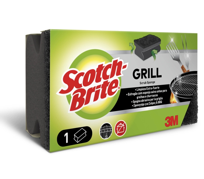 Scotch-Brite Estropajo para Parrillas - Proteccion para los Dedos - Color Negro Scotch-Brite Estropajo para Parrillas - Proteccion para los Dedos - Color Negro