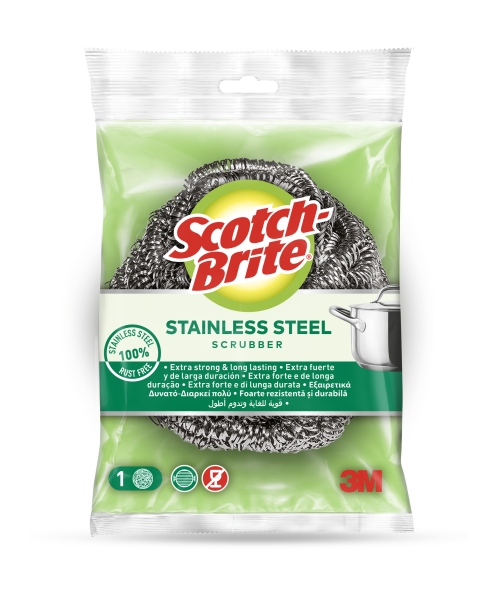Scotch-Brite Estropajo de Acero Inoxidable - Color Gris Metalizado