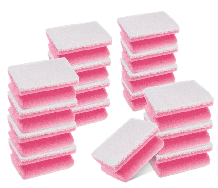 Scotch-Brite Pack de 16 Esponjas para Aseo XXL - Proteccion para los Dedos - Color Rosa/Blanco Scotch-Brite Pack de 16 Esponjas para Aseo XXL - Proteccion para los Dedos - Color Rosa/Blanco