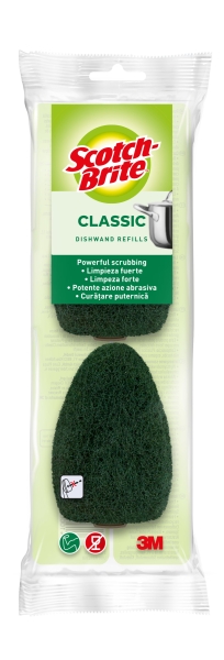 Scotch-Brite Recambios de Pack de 2 Estropajos con Mango para Tareas Dificiles - Color Verde Oscuro Scotch-Brite Recambios de Pack de 2 Estropajos con Mango para Tareas Dificiles - Color Verde Oscuro