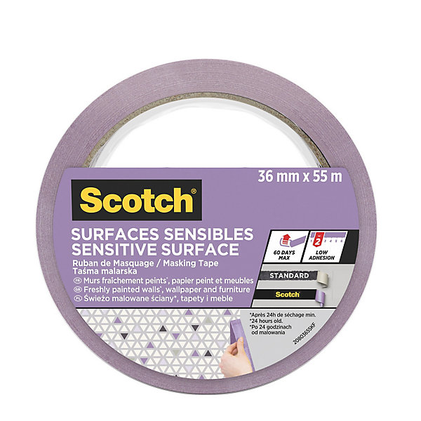 Scotch Expositor Dispensador de 32 Rollos de Cinta de Enmascarar - 36mm x 41m - Superficies Delicadas - Color Morado Scotch Expositor Dispensador de 32 Rollos de Cinta de Enmascarar - 36mm x 41m - Superficies Delicadas - Color Morado