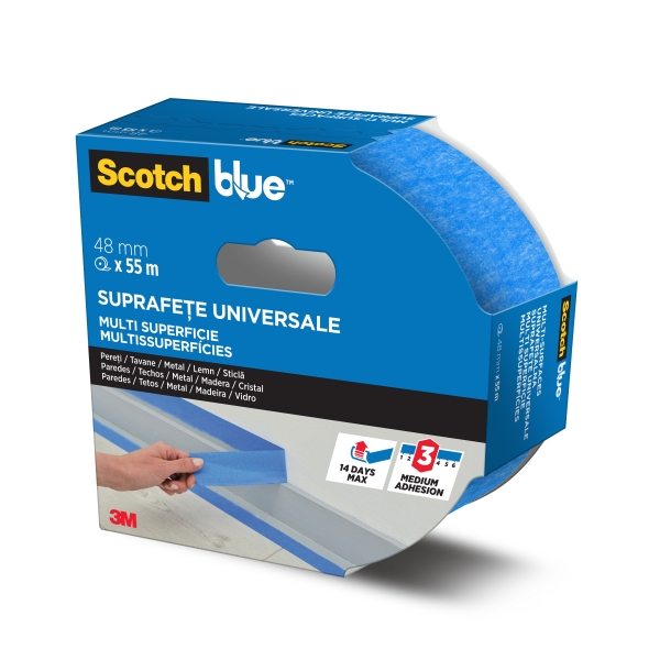 Scotchblue Cinta de Enmascarar - 48mm x 55m - 100% PEFC - Multisuperficie - Color Azul Scotchblue Cinta de Enmascarar - 48mm x 55m - 100% PEFC - Multisuperficie - Color Azul