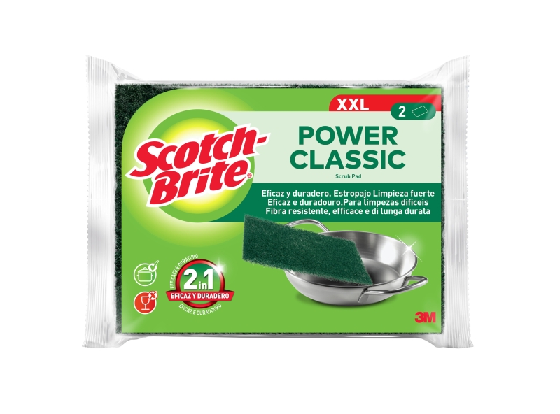 Scotch-Brite Classic Pack de 2 Estropajos de Cocina XL - Color Verde Oscuro Scotch-Brite Classic Pack de 2 Estropajos de Cocina XL - Color Verde Oscuro