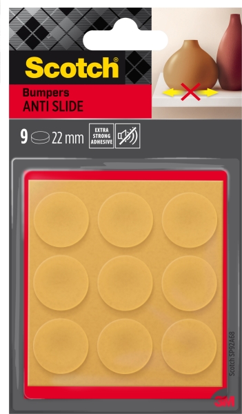 Scotch Pack de 9 Almohadillas Adhesivas Antideslizantes - Diametro de 22mm - Color Transparente Scotch Pack de 9 Almohadillas Adhesivas Antideslizantes - Diametro de 22mm - Color Transparente