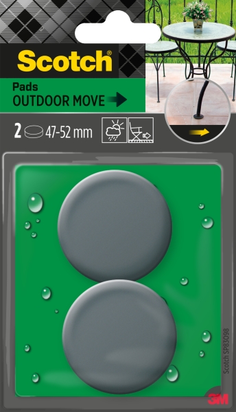Scotch Pack de 2 Patines Deslizantes Adhesivos - Diametro de 47 a 52mm - Color Gris Scotch Pack de 2 Patines Deslizantes Adhesivos - Diametro de 47 a 52mm - Color Gris