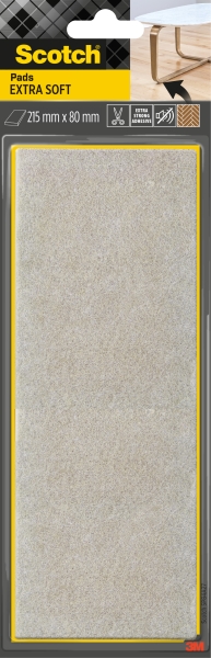 Scotch Almohadilla de Fieltro Adhesiva - Extra Suaves - 215 x 80mm - Color Beige Scotch Almohadilla de Fieltro Adhesiva - Extra Suaves - 215 x 80mm - Color Beige