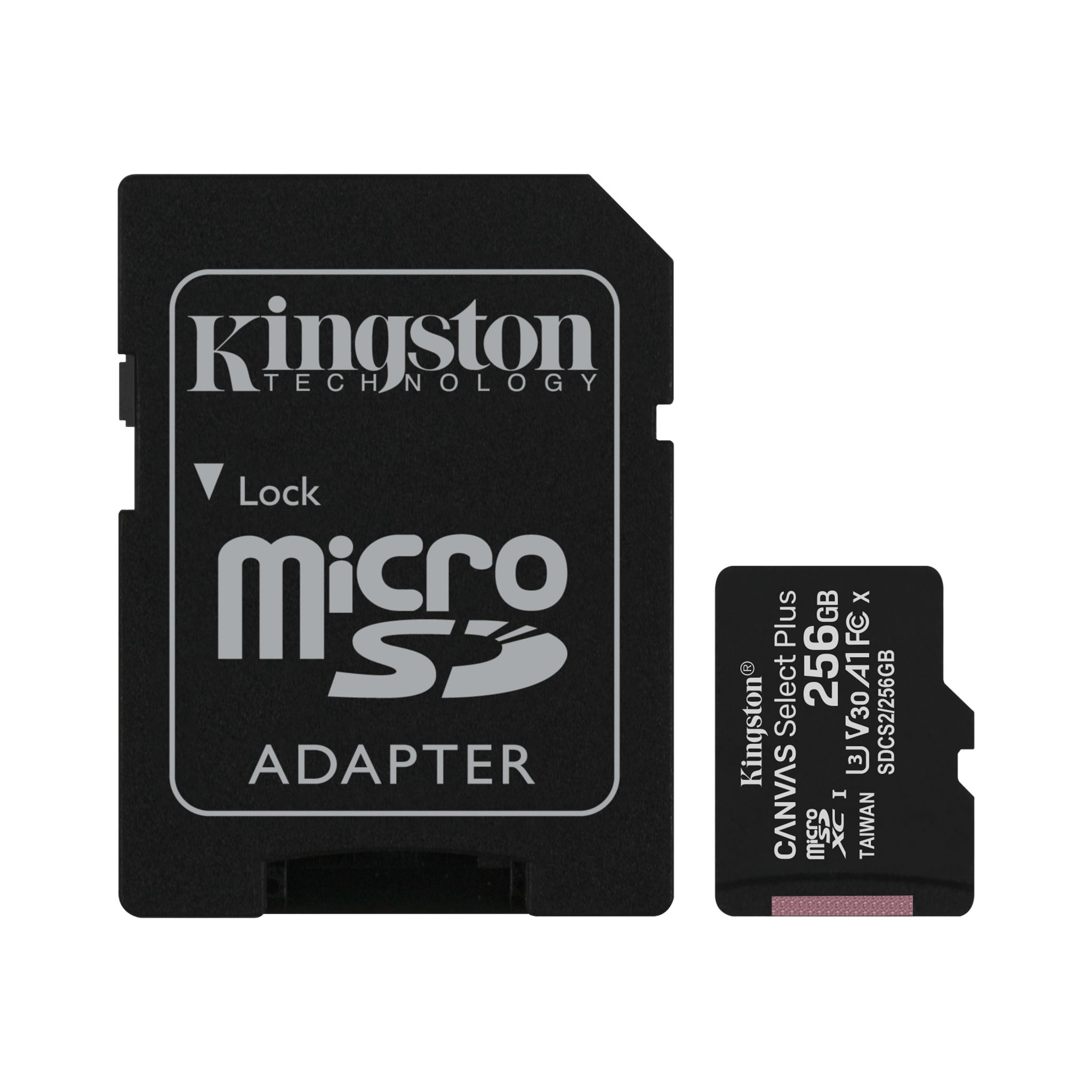 Kingston Tarjeta Micro SDXC 256GB Clase 10 100MB/s Canvas Select Plus