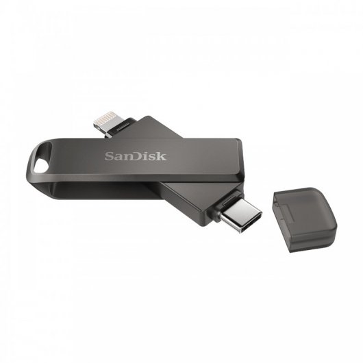 Sandisk IXpand Luxe Memoria USB-C y Lightning 128GB - Color Negro (Pendrive)