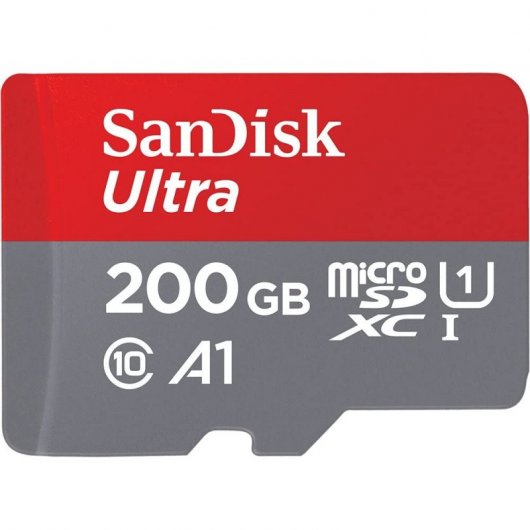 Sandisk Ultra Tarjeta Micro SDXC 200GB UHS-I U1 A1 Clase 10 120MB/s + Adaptador SD
