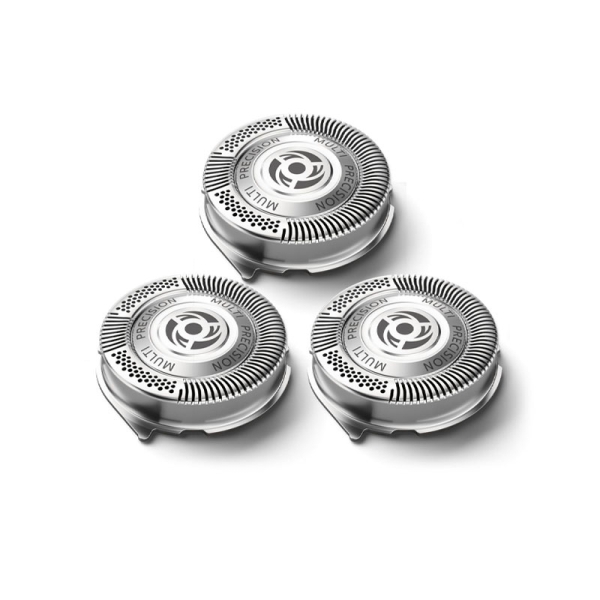 Philips Pack de 3 Cabezales de Recambio para Afeitadoras Serie 5000 - Cuchillas Autoafilables - Seguimiento de Contornos - Color Acero