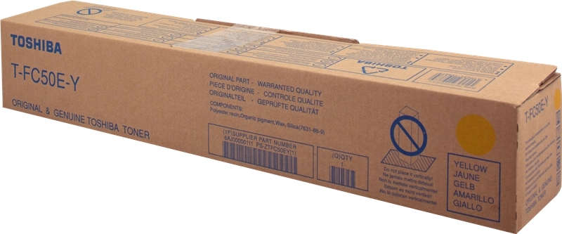 Toshiba T-FC50EY Amarillo Cartucho de Toner Original - 6AJ00000111/6AJ00000225/6AJ00000299 Toshiba T-FC50EY Amarillo Cartucho de Toner Original - 6AJ00000111/6AJ00000225/6AJ00000299
