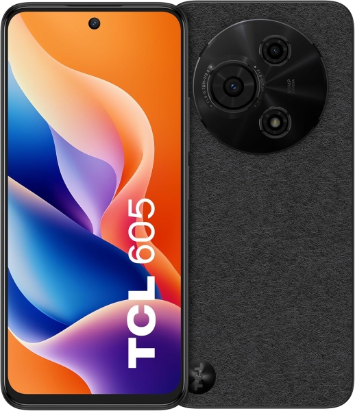 TCL 605 Smartphone 6.75\" - 4GB - 128GB - Camara 50MP - Bateria 5200mAh - Color Negro