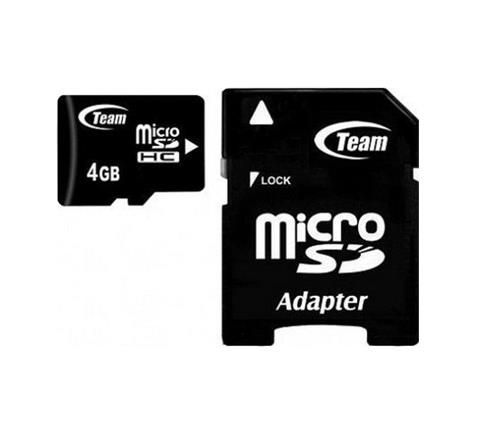 TeamGroup Micro SD 4GB Clase 10 + Adaptador SD
