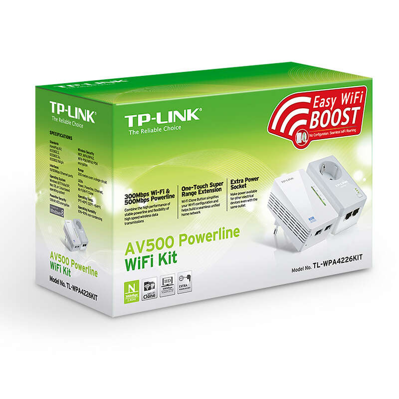 TP-Link TL-WPA4226KIT Kit Extensor Powerline WiFi AV500