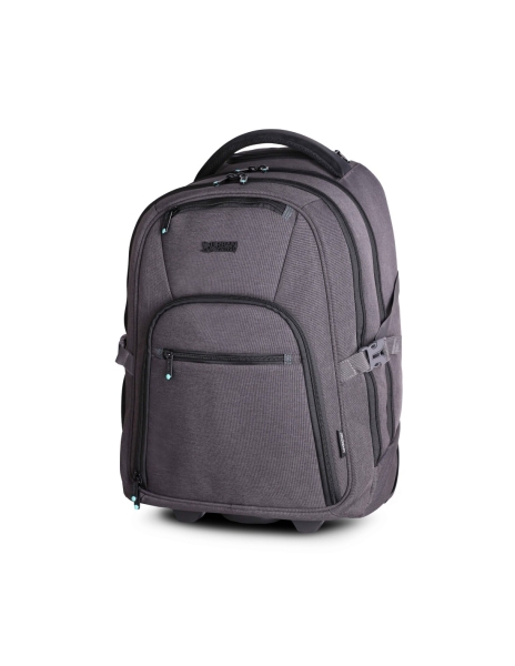 Urban Factory Heavee Green Mochila de Viaje para Portatil hasta 16\" - Transformable en Carro - Ecologica - Color Gris