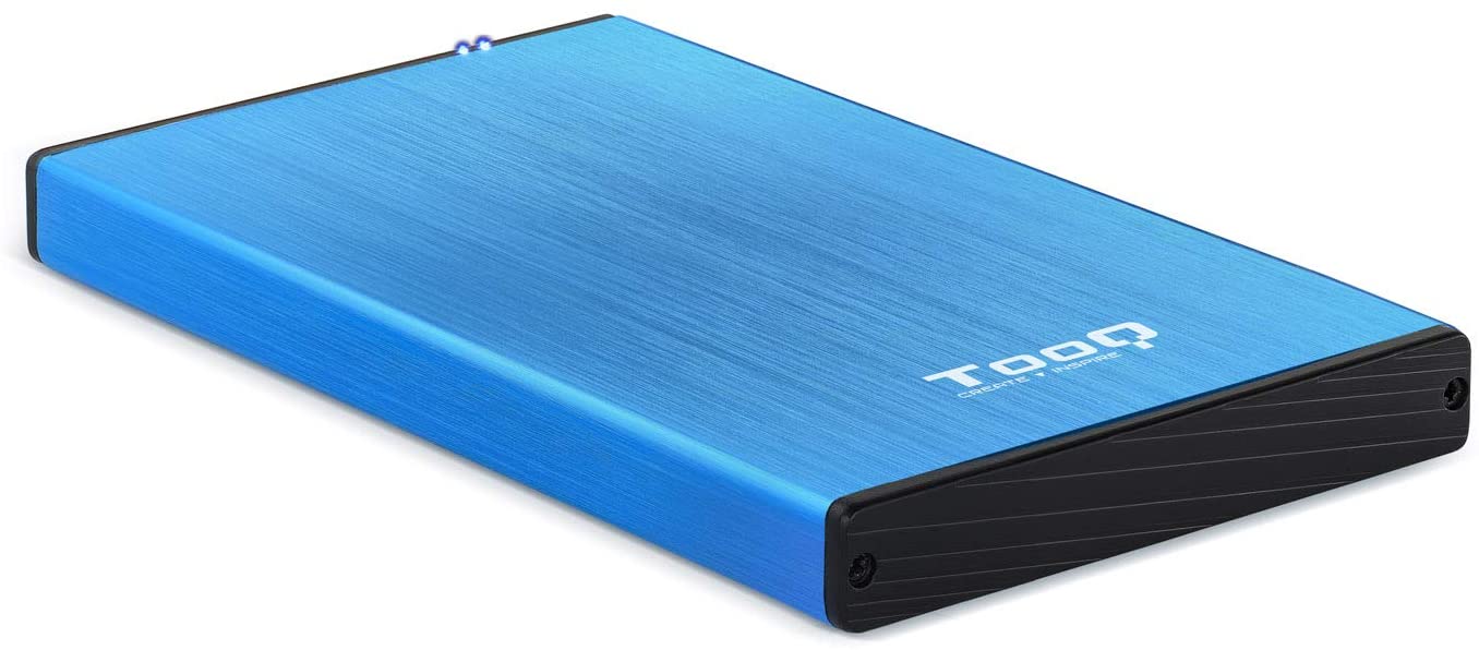 Tooq Carcasa Externa HDD/SDD 2.5\" hasta 9,5mm SATA USB 3.0 - Color Azul