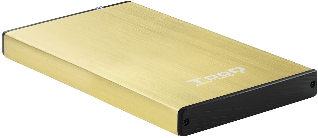 Tooq Carcasa Externa HDD/SDD 2.5\" hasta 9,5mm SATA USB 3.0 - Color Oro