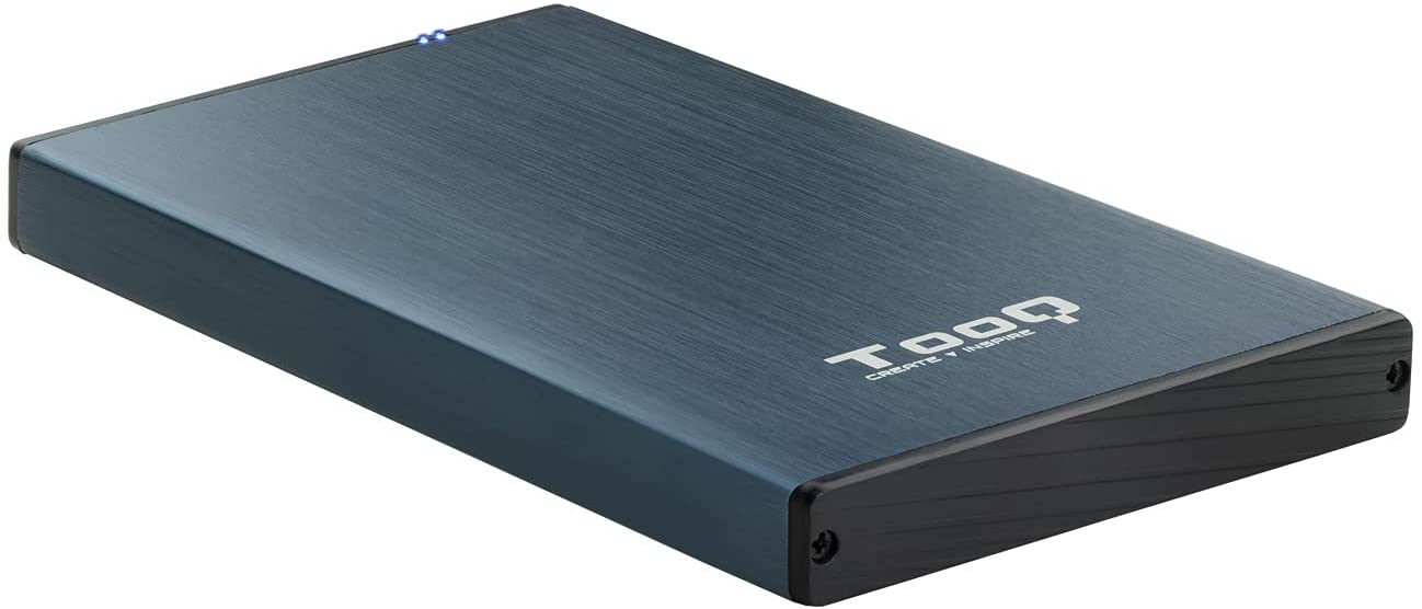 Tooq Carcasa Externa HDD/SDD 2.5\" hasta 9,5mm SATA USB 3.0 - Color Azul Marino Metalizado