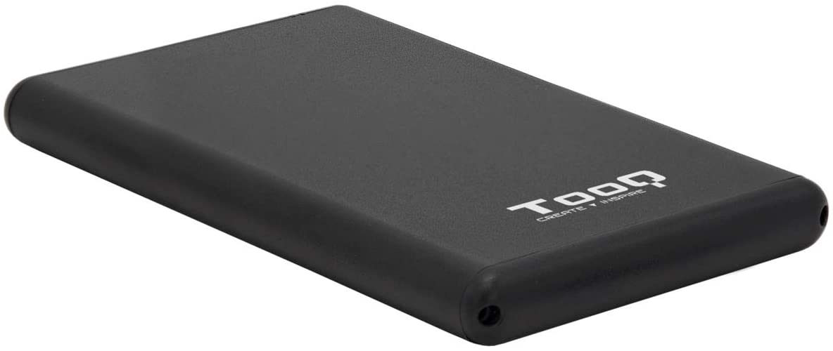 Tooq Carcasa Externa HDD/SDD 2.5\" hasta 9,5mm SATA USB-C con Adaptador a USB-A - Color Negro