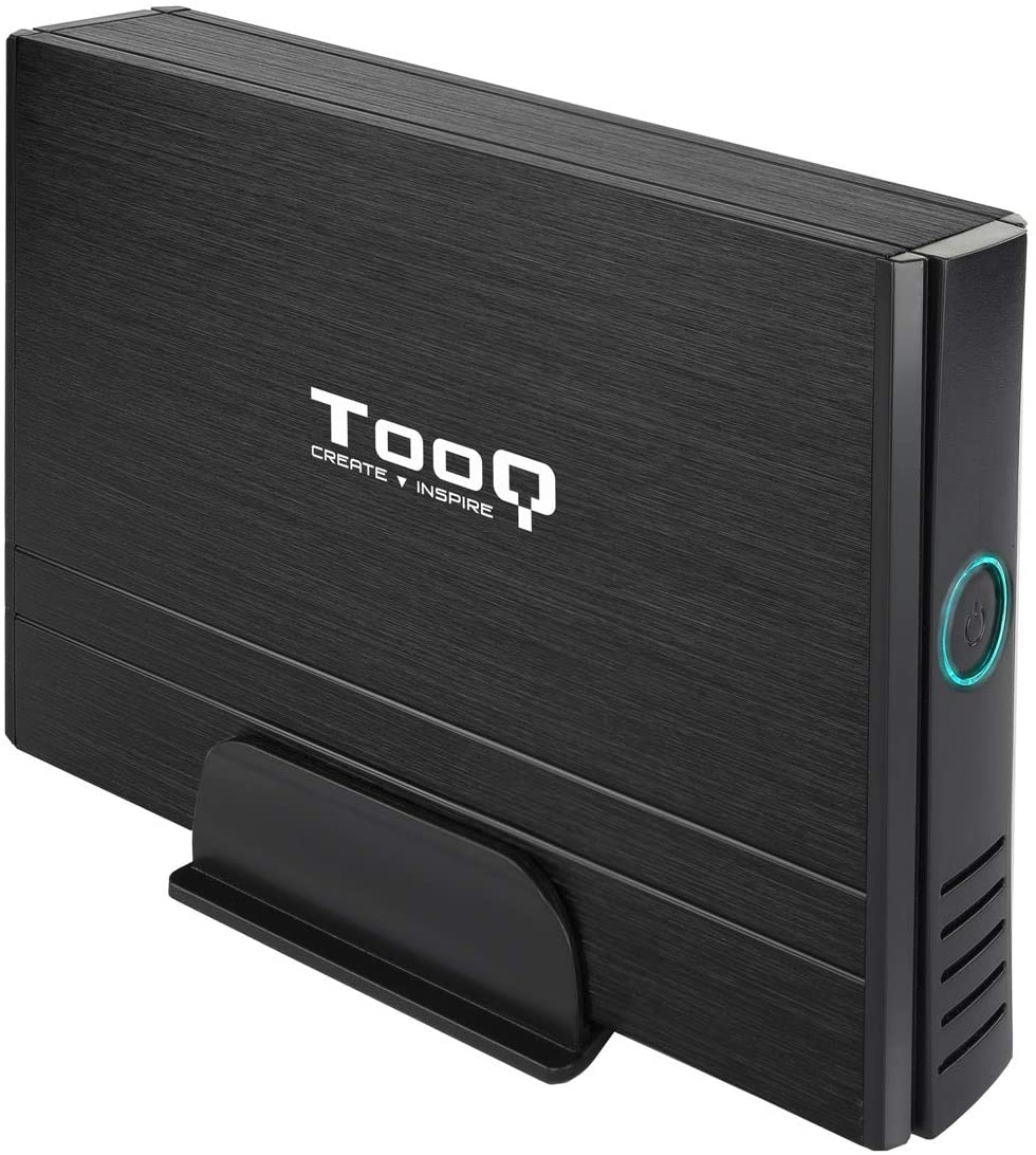 Tooq Carcasa Externa HDD 3.5\" SATA/IDE USB 2.0 con Soporte - Color Negro