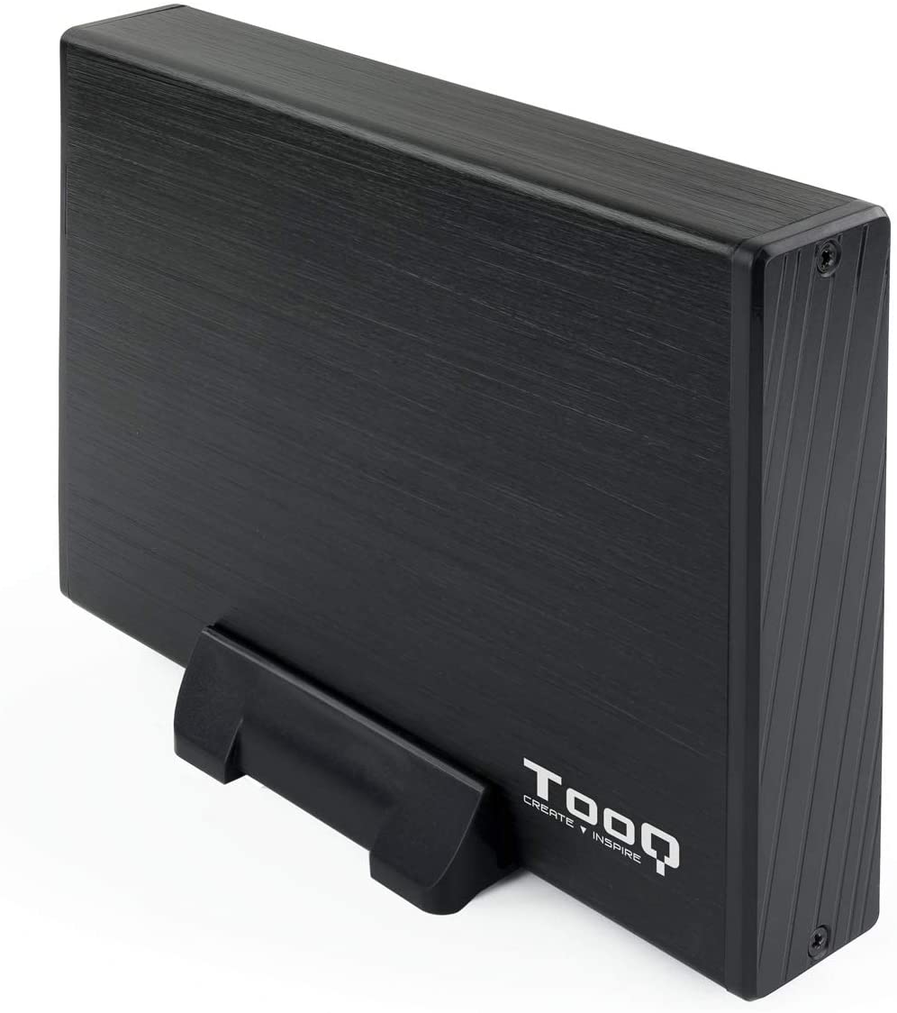 Tooq Carcasa Externa HDD 3.5\" SATA USB 3.0 con Soporte - Color Negro
