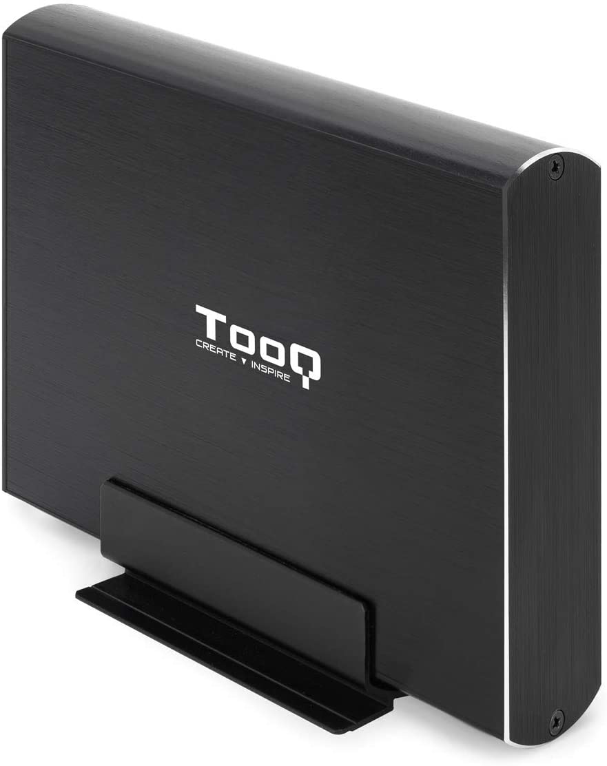 Tooq Carcasa Externa HDD 3.5\" SATA USB 3.0/3.1 Gen1 con Soporte - Color Negro