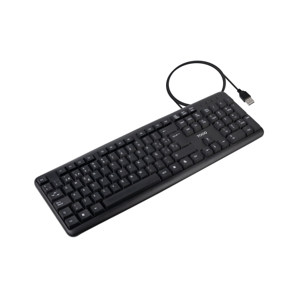 Tooq TQK-2002-B Teclado USB - Patas Plegables para Inclinacion Ajustable - Cable 1.35m - Disposicion QWERTY ES - Color Negro Tooq TQK-2002-B Teclado USB - Patas Plegables para Inclinacion Ajustable - Cable 1.35m - Disposicion QWERTY ES - Color Negro