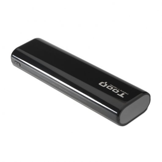 Tooq Bateria Externa 10400mAh - 2x USB 2.0 5V 1A - Funcion de Linterna - Color Negro