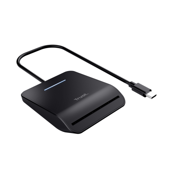 Trust Primo Lector de Tarjetas DNI - Cable USB-C de 1m - Multiplataforma - 16x64x79mm - Color Negro Trust Primo Lector de Tarjetas DNI - Cable USB-C de 1m - Multiplataforma - 16x64x79mm - Color Negro