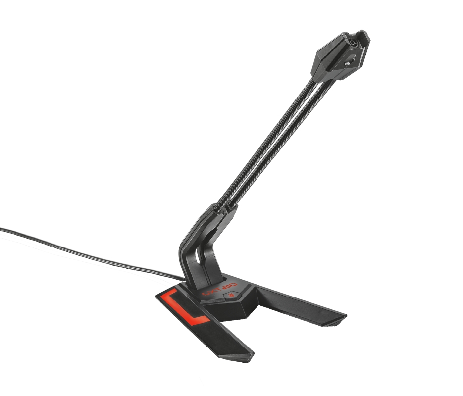 Trust Gaming GXT 210 Scorp Microfono USB - Brazo Flexible y Ajustable - Boton Mute - Iluminacion LED - Cable de 1.50m - Color Negro