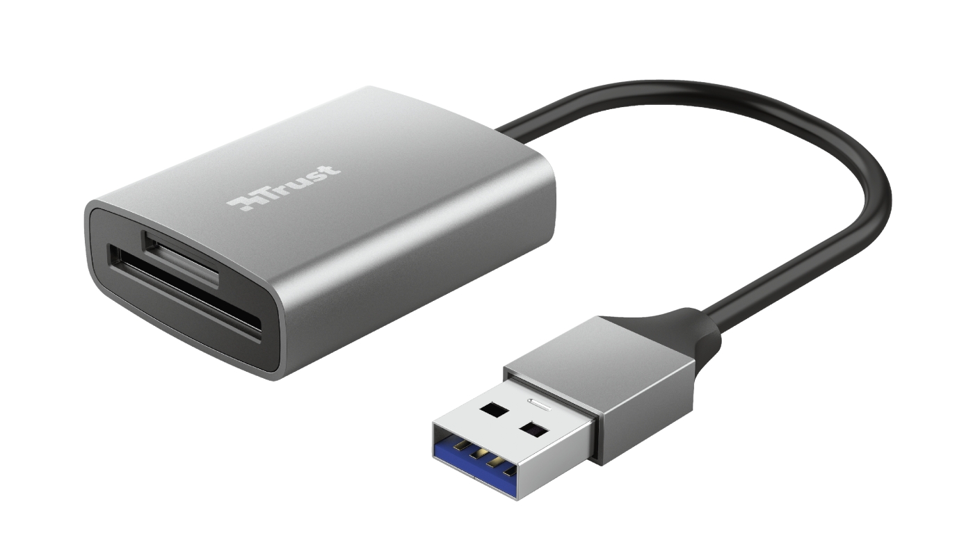 Trust Dalyx Lector de Tarjetas USB 3.2 - SD, MicroSD - Aluminio