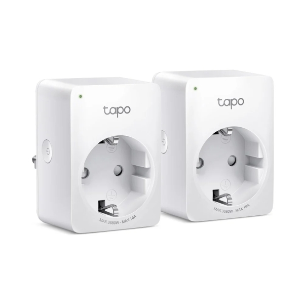 TP-Link Tapo P110 Pack de 2 Enchufes Inteligentes - WiFi - Autoapagado - Monitorizacion de Energia y Gasto - Modo Ausente - Control con App y Asistentes Virtuales - Color Blanco TP-Link Tapo P110 Pack de 2 Enchufes Inteligentes - WiFi - Autoapagado - Monitorizacion de Energia y Gasto - Modo Ausente - Control con App y Asistentes Virtuales - Color Blanco