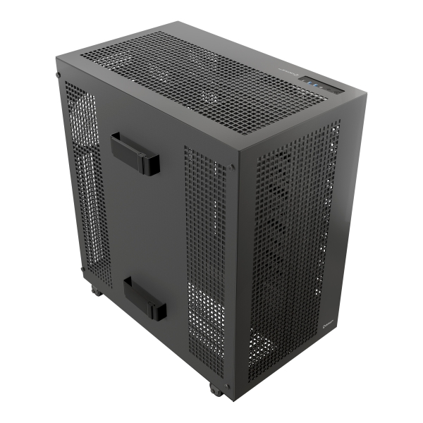 Unykach AI PRO 1500 Caja Workstation Dual CPU E-ATX, SSI-CEB, SSI-EEB, ATX, Micro-ATX, ITX - Tamaños de Disco Soportados 3.5\", 2.5\" - USB-A 3.0, USB-C, Audio - Soporta Refrigeracion Liquida - Color Negro