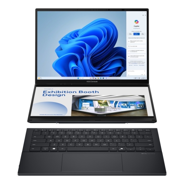 Asus ZenBook Duo OLED Portatil 14\" Tactil Intel Core Ultra 7 255H - 32GB - 1TB SSD - Windows 11 Home - Color Gris - Teclado QWERTY (ES)