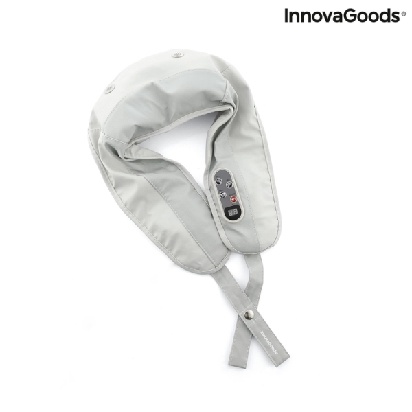 Innovagoods Tappilan Masajeador Electrico 2 en 1 - 20W - Cable 155cm - Pantalla LCD - 20 Niveles de Intensidad - Apagado Automatico - Funcion Calor - 100x53x4.5cm - Color Blanco