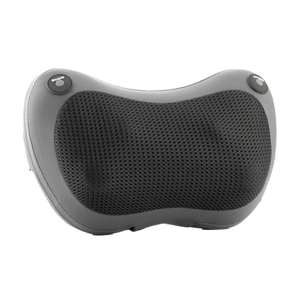 Innovagoods Shissage Masajeador Shiatsu Compacto - 20W - 3 Velocidades - Multifuncion - Cabezales Giratorios - Apagado Automatico - Funcion Calor - 29x14.5x10cm - Color Gris y Negro