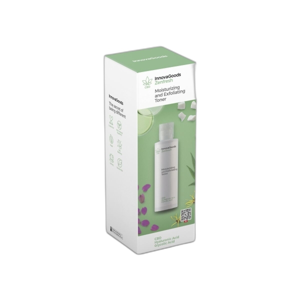 Innovagoods Zenfresh Tonico Facial Hidratante y Exfoliante con CBD - Contenido 150ml - Vegano - Uso Diario - Dermatologicamente Probado - No Testado en Animales