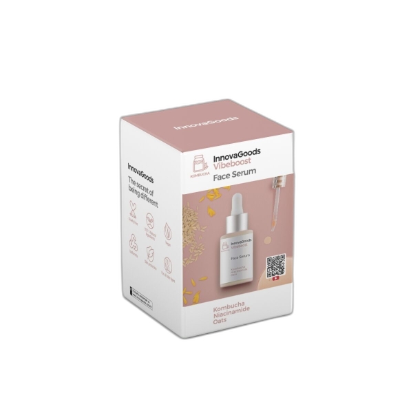 Innovagoods Vibeboost Serum Facial de Kombucha - Contenido 30ml - Vegano - Uso Diario - Dermatologicamente Probado - No Testado en Animales