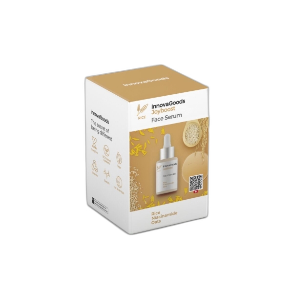 Innovagoods Joyboost Serum Facial de Arroz - Contenido 30ml - Vegano - Uso Diario - No Testado en Animales