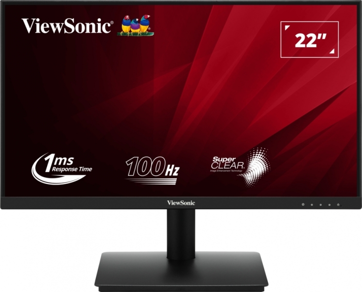 Viewsonic Monitor 21,5\" VA220-H LED FullHD - 100Hz - Respuesta 1ms - Angulo de Vision 178º - 16:9 - MVA Panel -VGA - HDMI - VESA 75x75 - Color Negro